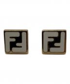 FENDIフェンディ）の古着「FFロゴフォーエバーエナメルピアス」｜ゴールド