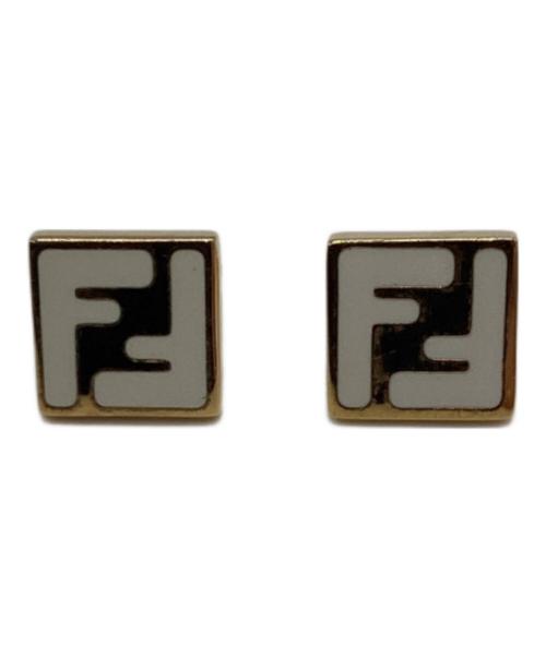 FENDI（フェンディ）FENDI (フェンディ) FFロゴフォーエバーエナメルピアス ゴールドの古着・服飾アイテム