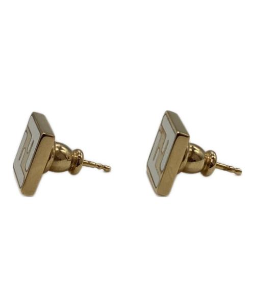 FENDI（フェンディ）FENDI (フェンディ) FFロゴフォーエバーエナメルピアス ゴールドの古着・服飾アイテム