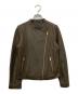 Noble（ノーブル）の古着「ソフトラムレザーライダースブルゾン」｜ブラウン