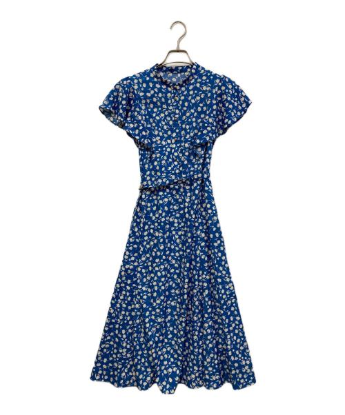 NOLLEY'S sophi（ノーリーズソフィー）NOLLEY'S sophi (ノーリーズソフィー) ウォッシャブルフレアスリーブワンピース ブルー サイズ:SIZE 36の古着・服飾アイテム