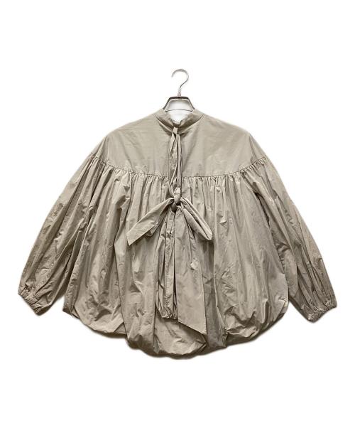 YORI（ヨリ）YORI (ヨリ) リボンバルーンブラウス ベージュ サイズ:36の古着・服飾アイテム