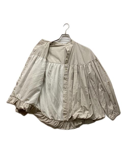 YORI（ヨリ）YORI (ヨリ) リボンバルーンブラウス ベージュ サイズ:36の古着・服飾アイテム