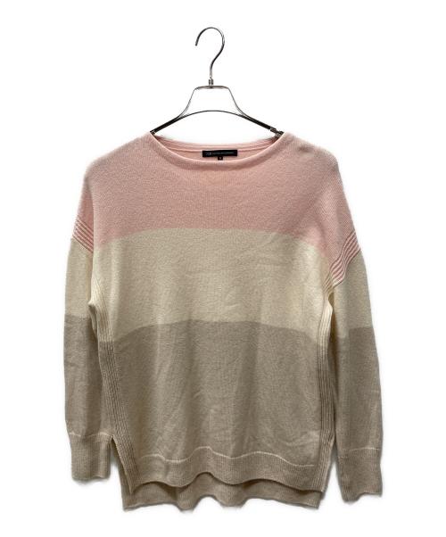 23区（ニジュウサンク）23区 (ニジュウサンク) ウールカシミヤ カラーブロック ニット マルチカラー サイズ:38の古着・服飾アイテム