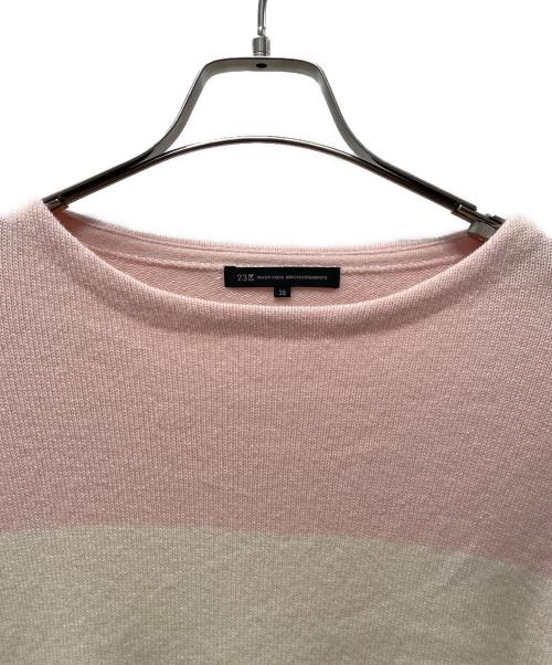 23区（ニジュウサンク）23区 (ニジュウサンク) ウールカシミヤ カラーブロック ニット マルチカラー サイズ:38の古着・服飾アイテム