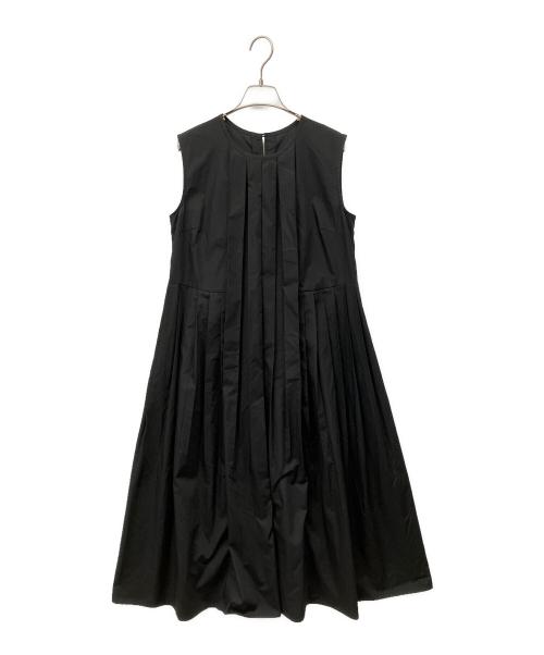 RAY BEAMS（レイ ビームス）RAY BEAMS (レイ ビームス) プリーツ キリカエ ノースリーブ ワンピース ブラック サイズ:Fの古着・服飾アイテム