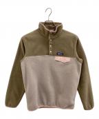 Patagoniaパタゴニア）の古着「ウィメンズ・ライトウェイト・シンチラ・スナップT・プルオーバー」｜モカ×グレー