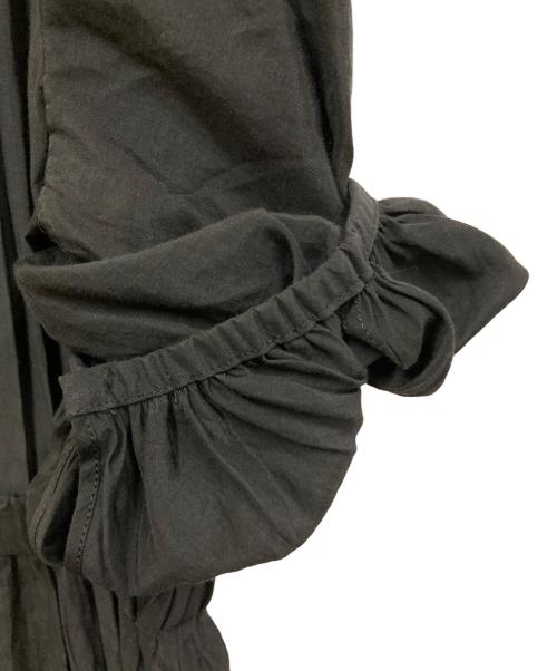 ANAYI（アナイ）ANAYI (アナイ) ライトローンギャザーフレアワンピース ブラック サイズ:SIZE 36の古着・服飾アイテム