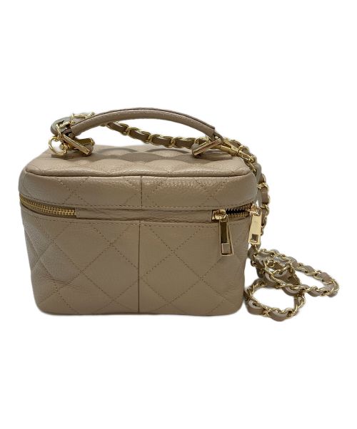 Milos（ミロス）Milos (ミロス) 2WAYキルティングバニティバッグ ベージュの古着・服飾アイテム