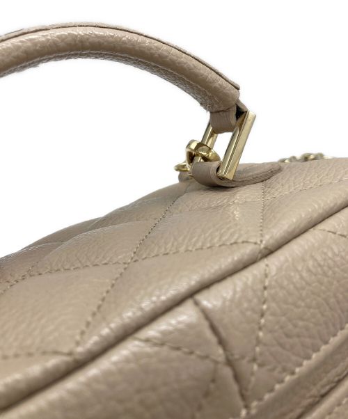 Milos（ミロス）Milos (ミロス) 2WAYキルティングバニティバッグ ベージュの古着・服飾アイテム