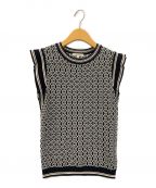 EPOCAエポカ）の古着「ジオメトリックニットプルオーバー」｜ブラック