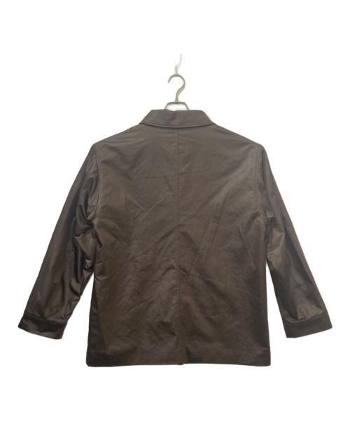 EMODA（エモダ）EMODA (エモダ) EATHER LIKE NYLON JACKET ブラウン サイズ:FREEの古着・服飾アイテム