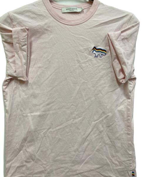 maison kitsune（メゾンキツネ）MAISON KITSUNE (メゾンキツネ) RAINBOW FOX CLASSIC TEE-SHIRT ピンク サイズ:XSの古着・服飾アイテム