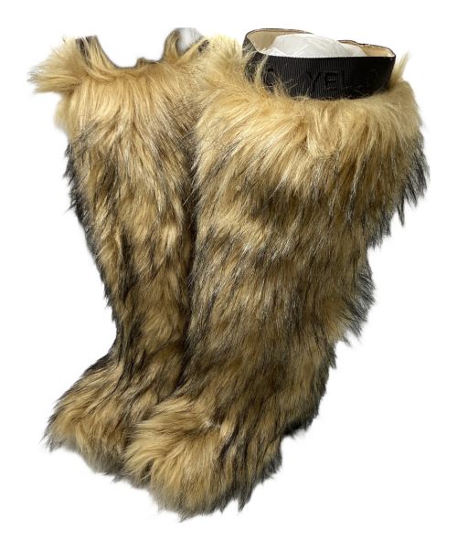 YELLO（イエロ）YELLO (イエロー) BEAR HUG LONG BOOTS ベージュ サイズ:Sの古着・服飾アイテム