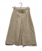 ANAYIアナイ）の古着「ダブルクロススカート」｜ライトグレー