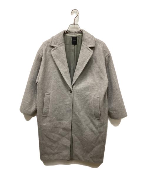 Munich（ミューニック）Munich (ミューニック) ダブルジャージーヘリンボーンチェスターコート ライトグレー サイズ:XSの古着・服飾アイテム