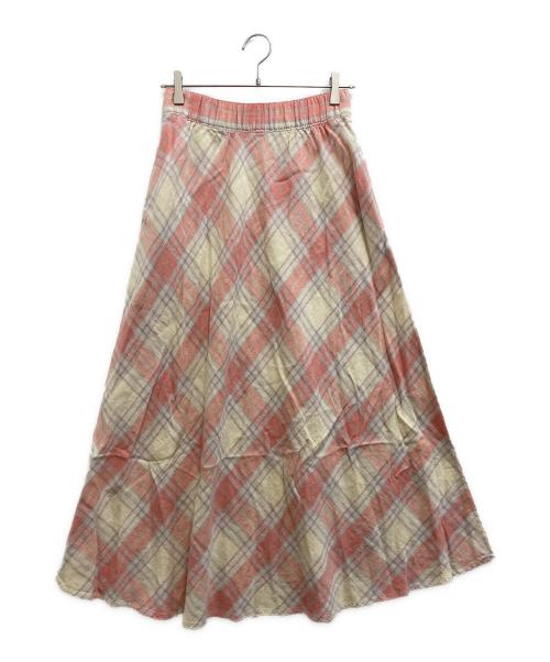 Denim & Supply Ralph Lauren（デニム＆サプライ ラルフローレン）DENIM & SUPPLY RALPH LAUREN (デニム＆サプライ ラルフローレン) リネンマキシスカート オレンジ×ベージュ サイズ:SIZE Sの古着・服飾アイテム