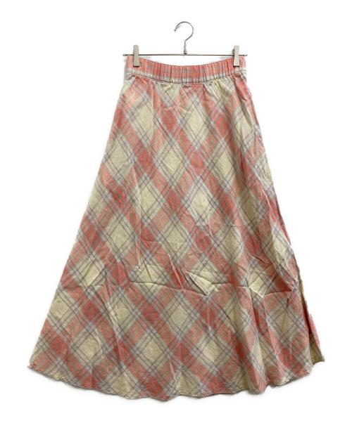 Denim & Supply Ralph Lauren（デニム＆サプライ ラルフローレン）DENIM & SUPPLY RALPH LAUREN (デニム＆サプライ ラルフローレン) リネンマキシスカート オレンジ×ベージュ サイズ:SIZE Sの古着・服飾アイテム