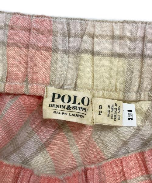 Denim & Supply Ralph Lauren（デニム＆サプライ ラルフローレン）DENIM & SUPPLY RALPH LAUREN (デニム＆サプライ ラルフローレン) リネンマキシスカート オレンジ×ベージュ サイズ:SIZE Sの古着・服飾アイテム