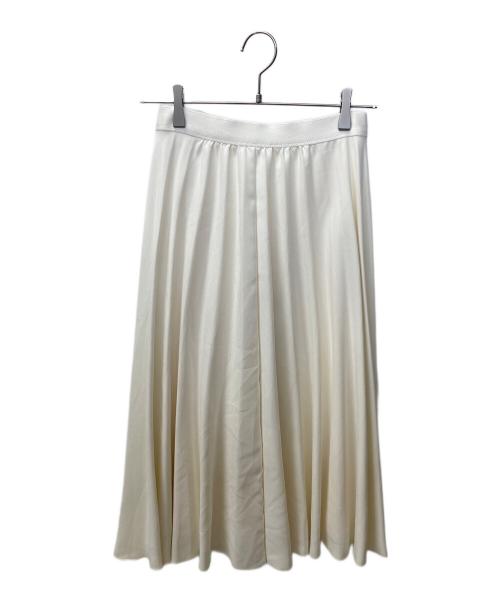 ANAYI（アナイ）ANAYI (アナイ) スエード調フレアプリーツスカート ホワイト サイズ:36の古着・服飾アイテム