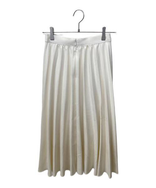 ANAYI（アナイ）ANAYI (アナイ) スエード調フレアプリーツスカート ホワイト サイズ:36の古着・服飾アイテム