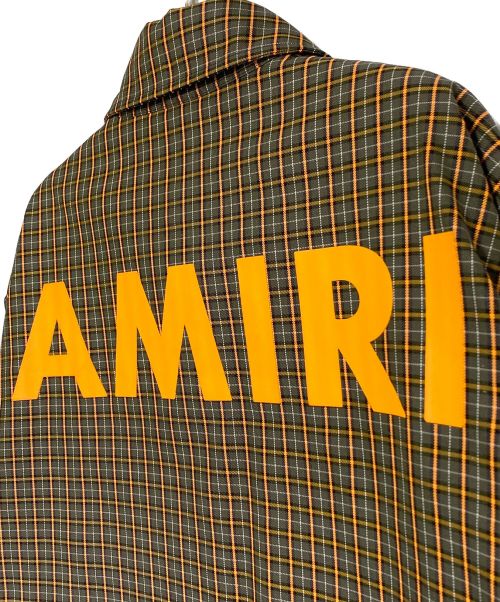AMIRI（アミリ）AMIRI (アミリ) オーバーサイズシャツジャケット グレー×オレンジ サイズ:Mの古着・服飾アイテム