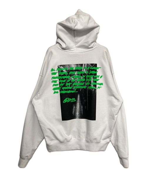 OFFWHITE（オフホワイト）OFFWHITE (オフホワイト) Printed Drawstring Hoodie ホワイト サイズ:Mの古着・服飾アイテム