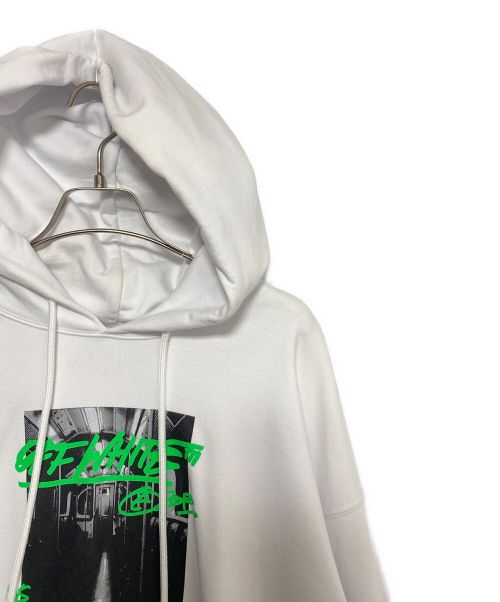 OFFWHITE（オフホワイト）OFFWHITE (オフホワイト) Printed Drawstring Hoodie ホワイト サイズ:Mの古着・服飾アイテム