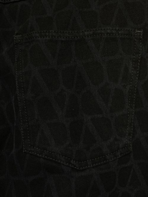 VALENTINO（ヴァレンティノ）VALENTINO (ヴァレンティノ) イコノグラフプリント バギー デニムパンツ ブラック サイズ:W30(76cm)の古着・服飾アイテム