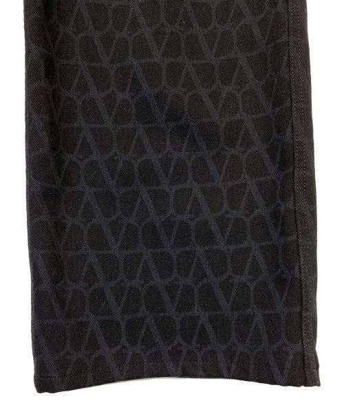 VALENTINO（ヴァレンティノ）VALENTINO (ヴァレンティノ) イコノグラフプリント バギー デニムパンツ ブラック サイズ:W30(76cm)の古着・服飾アイテム