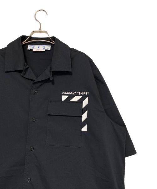 OFFWHITE（オフホワイト）OFFWHITE (オフホワイト) オープンカラーシャツ ブラック サイズ:XXLの古着・服飾アイテム