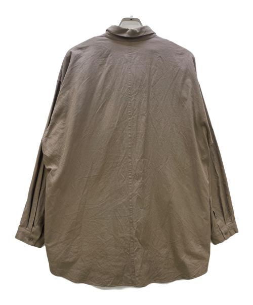 ATON（エイトン）ATON (エイトン) CO/CA OX OVERSIZED LONG SHIRT ブラウン サイズ:6 未使用品の古着・服飾アイテム