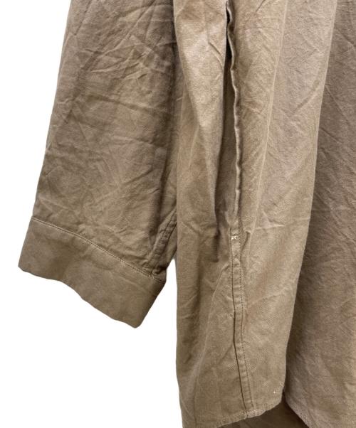 ATON（エイトン）ATON (エイトン) CO/CA OX OVERSIZED LONG SHIRT ブラウン サイズ:6 未使用品の古着・服飾アイテム