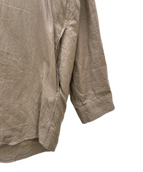 ATON（エイトン）ATON (エイトン) CO/CA OX OVERSIZED LONG SHIRT ブラウン サイズ:6 未使用品の古着・服飾アイテム
