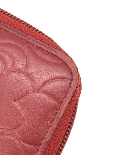 CHANEL（シャネル）CHANEL (シャネル) ラウンドジップ長財布 レッドの古着・服飾アイテム