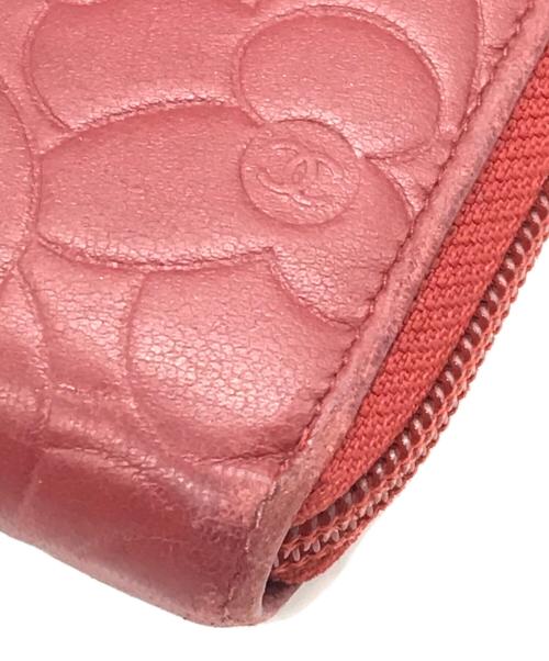 CHANEL（シャネル）CHANEL (シャネル) ラウンドジップ長財布 レッドの古着・服飾アイテム