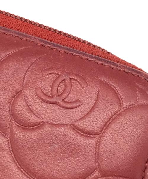 CHANEL（シャネル）CHANEL (シャネル) ラウンドジップ長財布 レッドの古着・服飾アイテム
