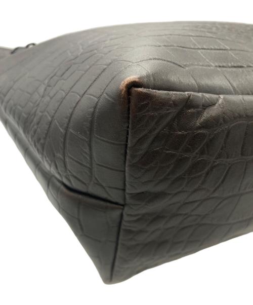 HEAD PORTER（ヘッドポーター）HEAD PORTER (ヘッドポーター) クロコ型押しトートバッグ ブラウンの古着・服飾アイテム