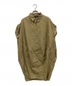 minitzミニッツ）の古着「ロングシャツ」｜カーキ