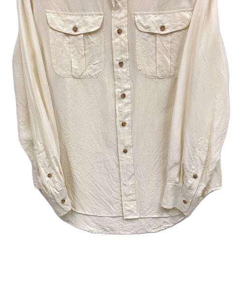 Bon Vieux（ボンビュー）Bon Vieux (ボンビュー) シルクシャツ ベージュ サイズ:Lの古着・服飾アイテム