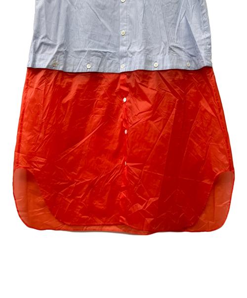 SueUNDERCOVER（スーアンダーカバー）SueUNDERCOVER (スーアンダーカバー) 切替シャツワンピース ブルー×オレンジ サイズ:1の古着・服飾アイテム