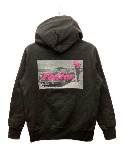 GOD SELECTION XXX（ゴッドセレクショントリプルエックス）GOD SELECTION XXX (ゴッドセレクショントリプルエックス) FASTER HOODIE プリントパーカー ブラック サイズ:S 未使用品の古着・服飾アイテム