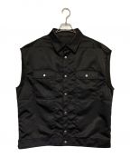 RICK OWENSリックオウエンス）の古着「SLEEVELESS JUMBO OUTERSHIRT」｜ブラック