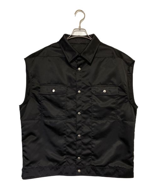 RICK OWENS（リックオウエンス）RICK OWENS (リックオウエンス) SLEEVELESS JUMBO OUTERSHIRT ブラック サイズ:48の古着・服飾アイテム