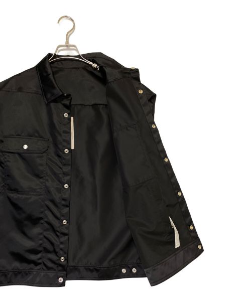 RICK OWENS（リックオウエンス）RICK OWENS (リックオウエンス) SLEEVELESS JUMBO OUTERSHIRT ブラック サイズ:48の古着・服飾アイテム