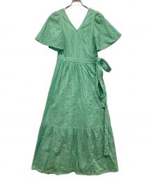 OBLI（オブリ）の古着「コットンレースワンピース」｜グリーン