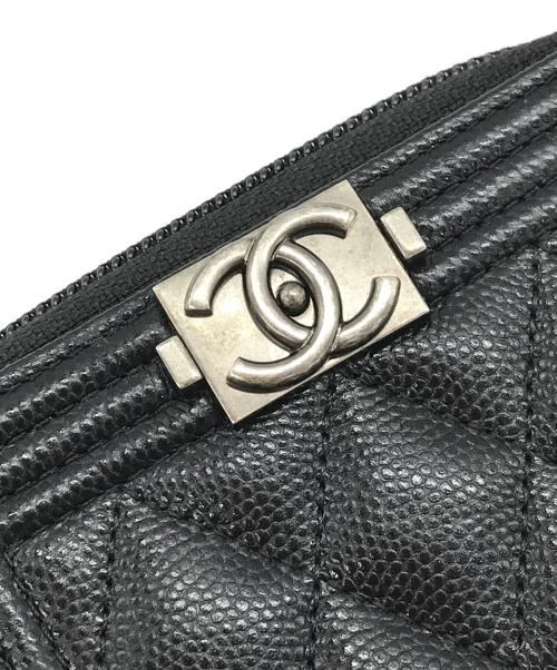 CHANEL（シャネル）CHANEL (シャネル) ジップコインパース ブラックの古着・服飾アイテム