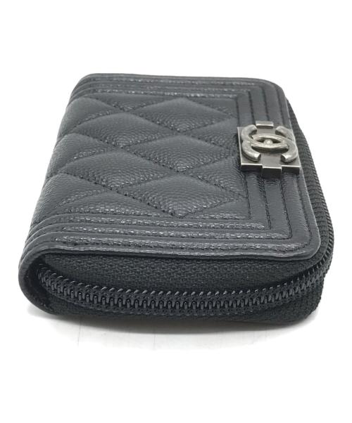 CHANEL（シャネル）CHANEL (シャネル) ジップコインパース ブラックの古着・服飾アイテム