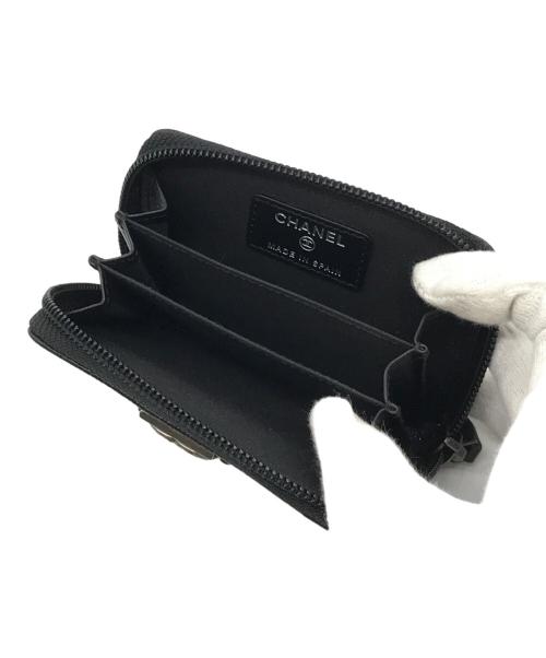CHANEL（シャネル）CHANEL (シャネル) ジップコインパース ブラックの古着・服飾アイテム