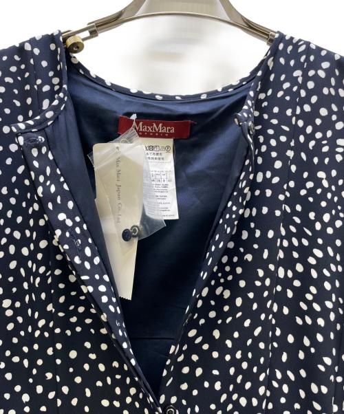Max Mara Studio（マックスマーラ ストゥディオ）MAX MARA STUDIO (マックスマーラ ストゥディオ) ドットワンピース ネイビー サイズ:40 未使用品の古着・服飾アイテム
